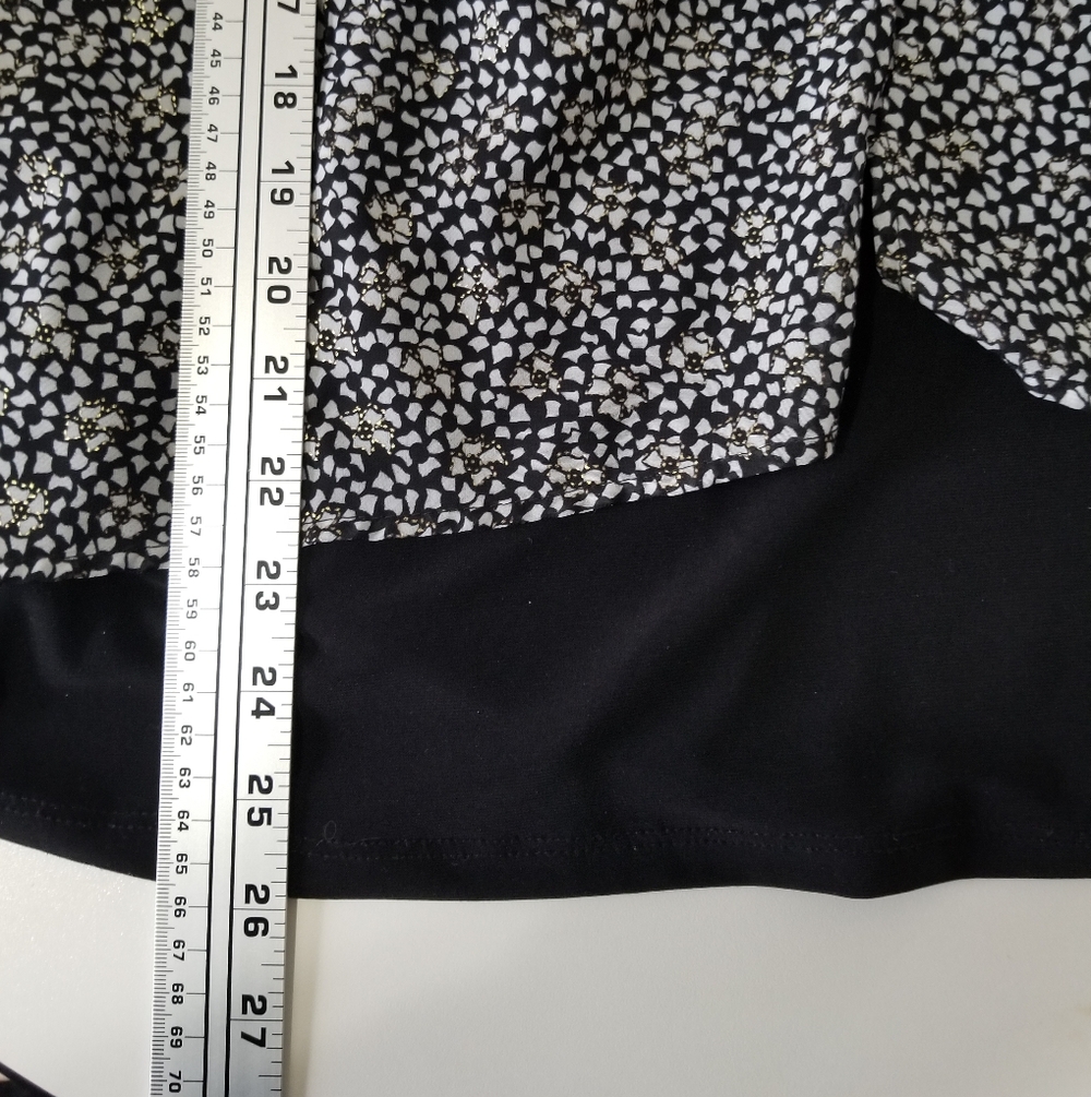 Hamilton Black & White Abstract Layered Tunic Top XL - Picture 8 of 8